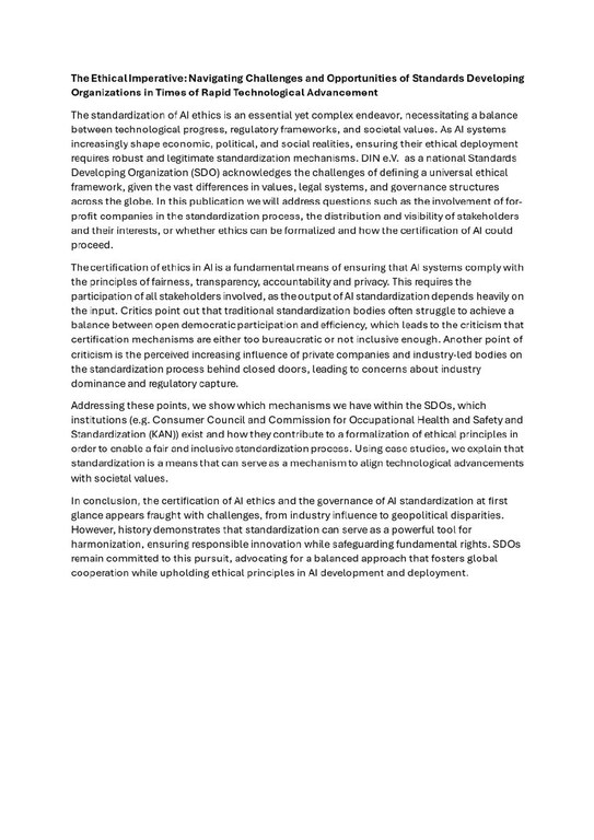 Navigating Challenges and Opportunties od Standards Developing Organizations in Times of Rapid Technological Advancement - A DIN Perspective.pdf